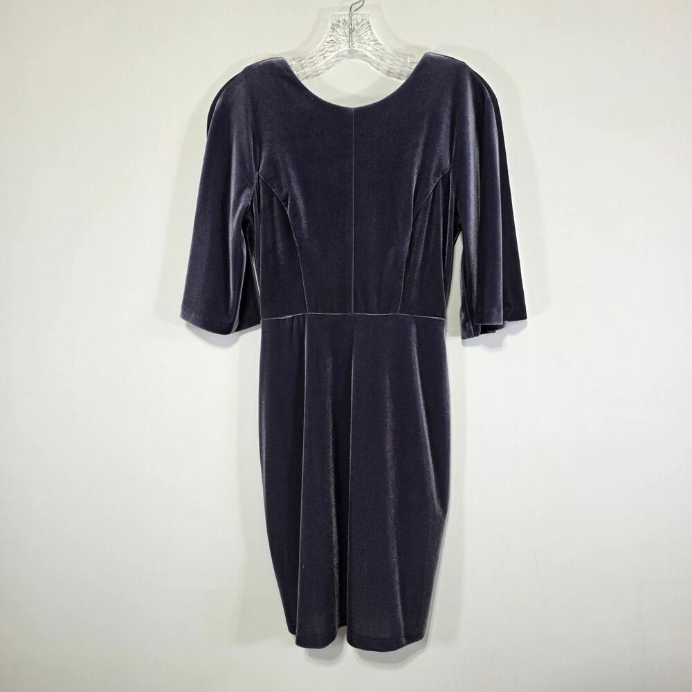 Amanda Uprichard Gray Velvet Midi Dress Size Small **Flaw**